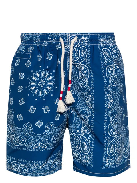 MC2 Saint Barth Bandana Shorts Blue