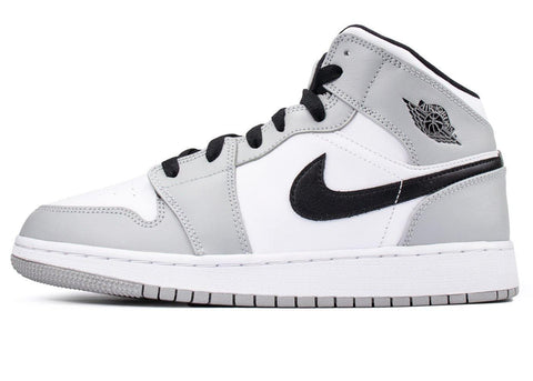 Nike Air Jordan 1 Mid Light Smoke Grey GS - ALPHET
