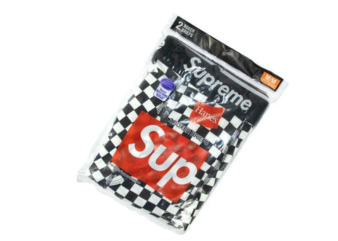 Supreme Hanes Boxer Briefs (2 Pack) Checkered "SS18" - ALPHET