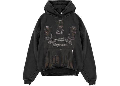 Represent Thoroughbred Oversized Hoodie Black