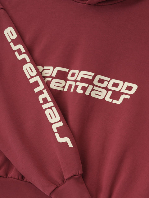 Fear of God Essentials Hoodie 90S Crimson