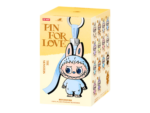 Pop Mart Labubu The Monsters Pin for Love Series Vinyl Plush Pendant (A-M) לבובו אותיות