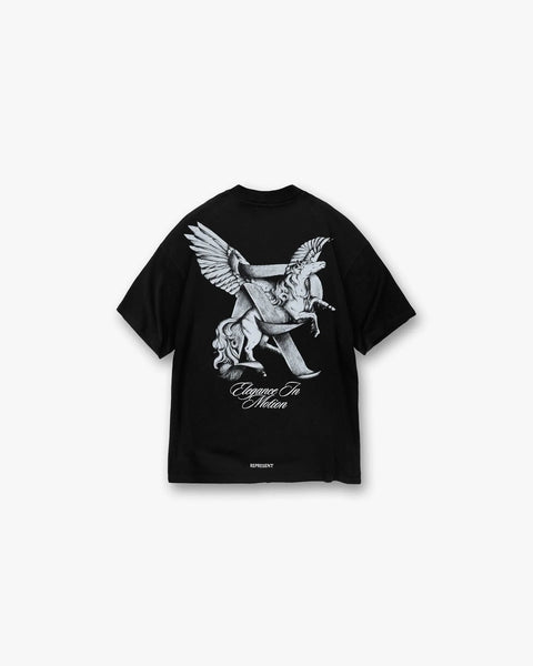 Represent Elegance in Motion T Shirt Black