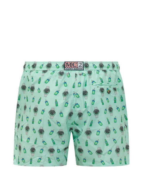 Mc2 Saint Barth Swim Shorts Watch Green