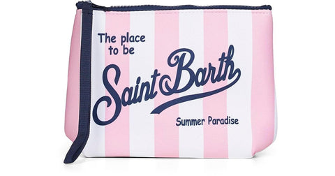 Mc2 Saint Barth Clutch Pink Stripes