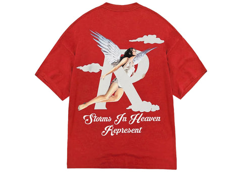 Represent Storms In Heaven T-shirt Burnt Red